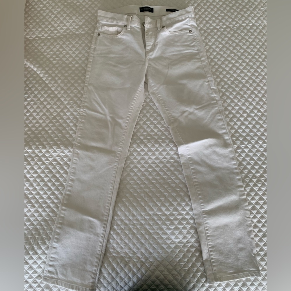 Banana Republic 26 Slim Straight white denim
